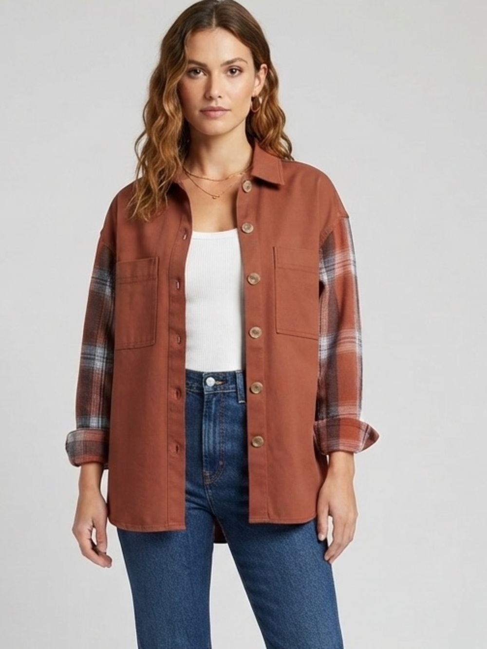Thread & Supply Rust Plaid Shirt